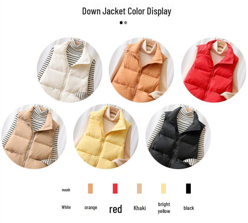 2023 Women's Trendy Loose Thickened White Duck Down Vest—Autumn/Winter Collection