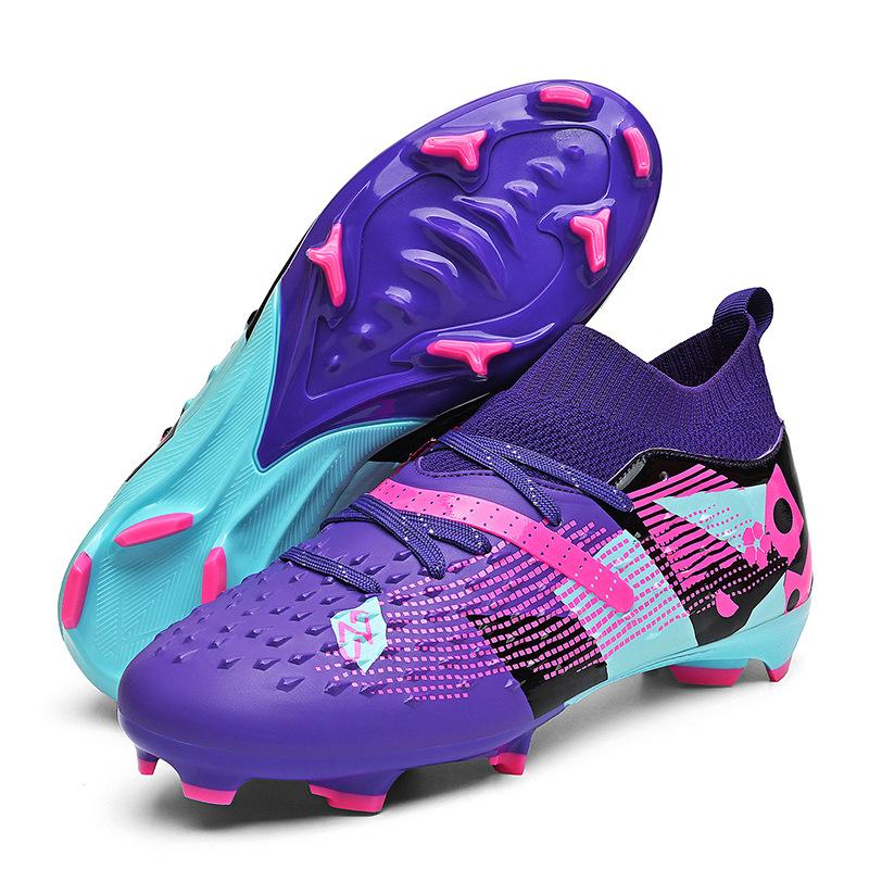 New high-top football shoes, boys and girls, children's training sports shoes, students, long nails, broken nails training shoes