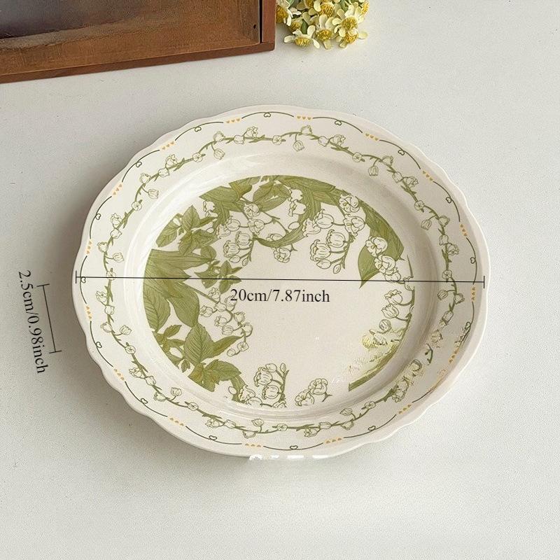 1PC Plates Bowls Tableware Sets New Ceramic Plates Afternoon Tea Desserts Dessert Plates Tableware Household Items