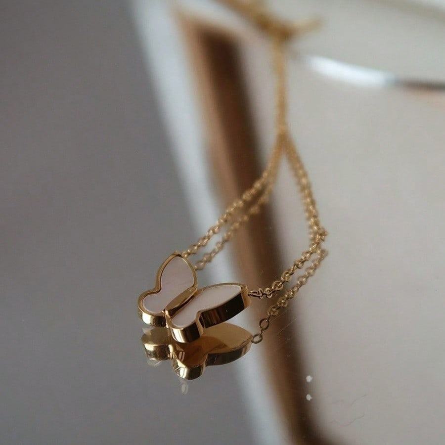 Butterfly Necklace Women's Shell Pendant Neck Chain Fashion Personalized Collarbone Chain