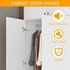 10Pcs Cabinet Hinges with Screws Steel Hinges For Furniture Full Overlay Mute Cabinet Door Cupboard Hinges Furniture Fitting