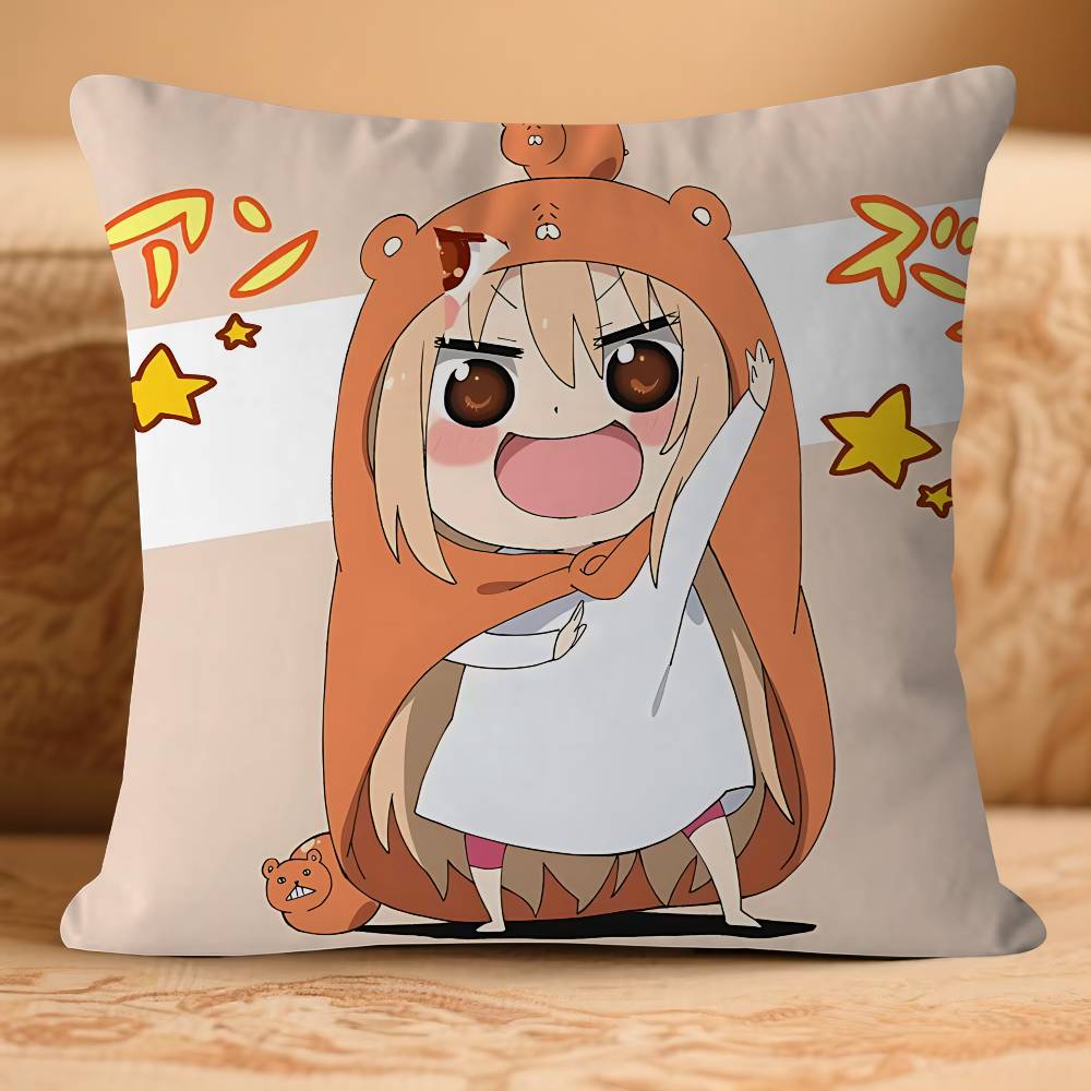 H-Himouto U-Umaru-chanS Наволочка Съемная Моющаяся Наволочка для Подушки – Всесезонный Мягкий Лен 16x16Inch