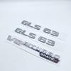 3D Silver Black Letters GLS63 V8 Biturbo ABS Emblem for Mercedes Benz AMG X166 Car Styling Fender Trunk Nameplate Logo Sticker