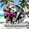Custom Name Personalized Superhero Print Umbrella, Auto Open Close, 8‑Rib Sturdy Frame, Commute Camping Hiking Use, Birthday Gift