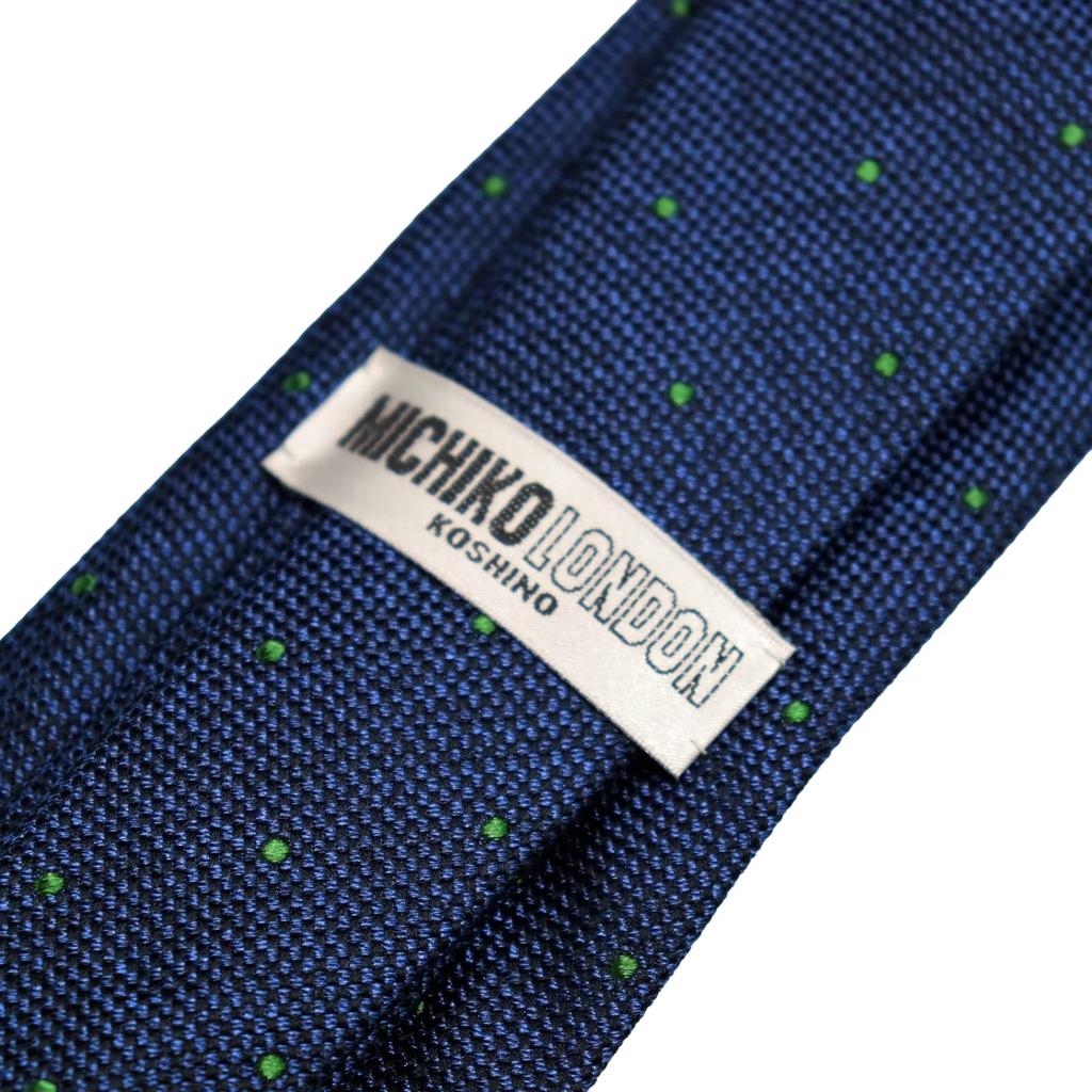 [Michiko London] KOSHINO Necktie, Italian Fabric, Made In Japan, Branded Polka Dot Pattern, 100% Silk, Gift, Present, Men's, Women's, Unisex,