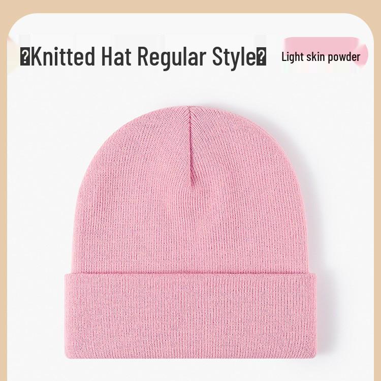 Benutzerdefinierte bestickte Herren- und Damen-Dicke Warme Strickmütze - Einfarbig, Herbst/Winter-Hut