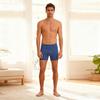 Yousheng Boxer Underwear Elastic Mid-rise Solid Color U-Convex Shorts Briefs Anti-Wear Legs Extended Sports Panties Daily Sleepwear