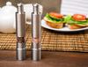 Morningplace Stainless Steel Pepper Mill, One-Push Operation, Salt and Pepper Spice Mill (Set of 2)