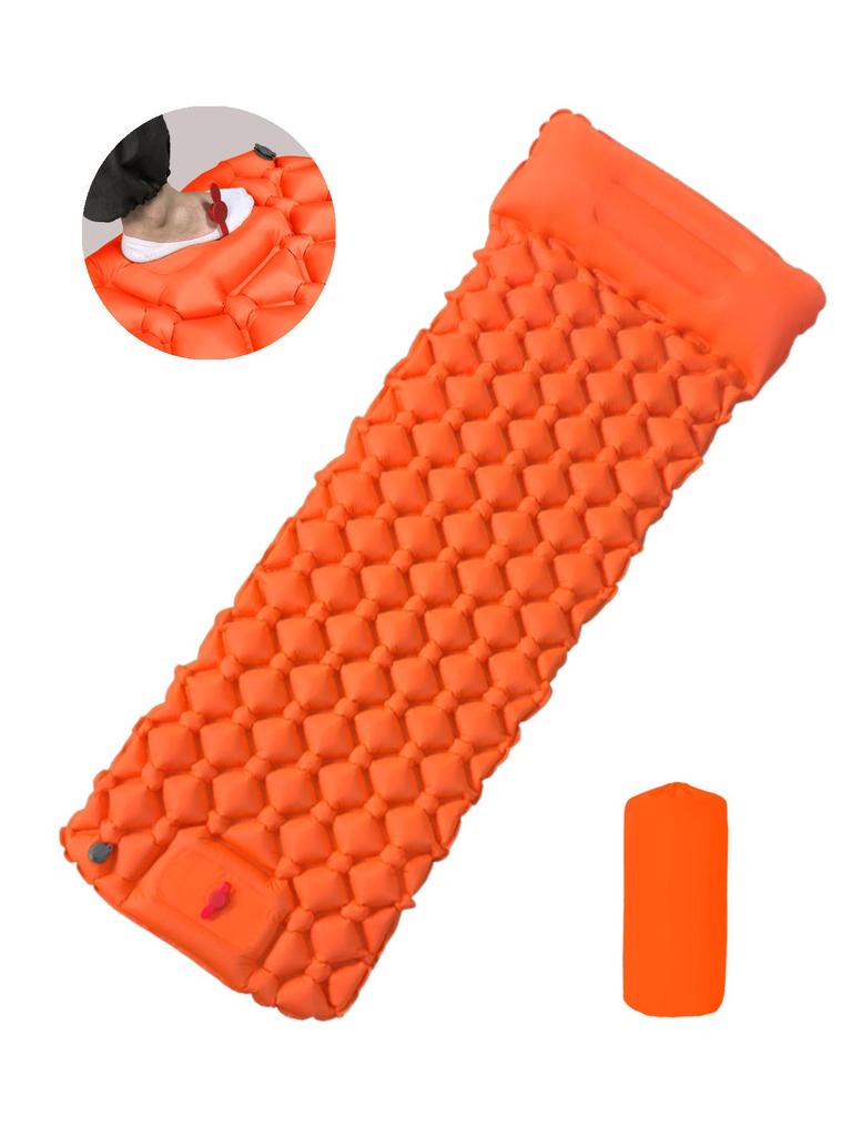 Ultralight Portable TPU Inflatable Camping Pad - Moisture-Proof, Single/Double, Foot-Press Design