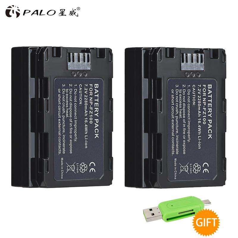 PALO 2280mAh NP-FZ100 NP FZ100 Battery For Sony NP-FZ100, BC-QZ 1 Alpha 9, A7RIII, ILCE-7R M 3, A 9, Sony 9 Sony Alpha 9S Camera