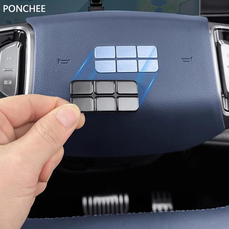 For Geely EX5 Galaxy E5 2024-2025 Steering Wheel Logo Black Paste Interior Protective Decorative Patches Automobile Supplies