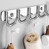 Stainless Steel Self-Adhesive Multi-Hook Rack