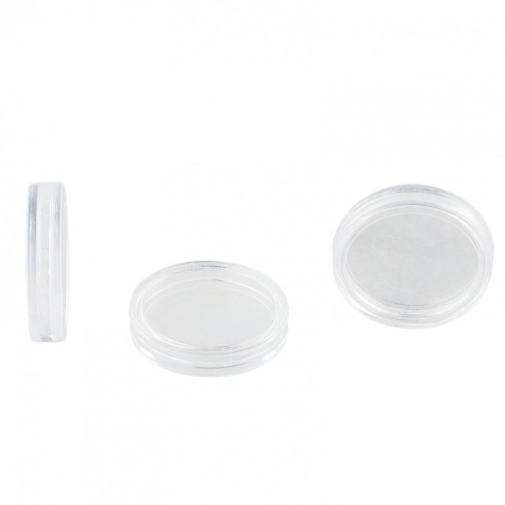 100pcs Coin Capsule Commemorative Transparent Plastic Small Round Supplies