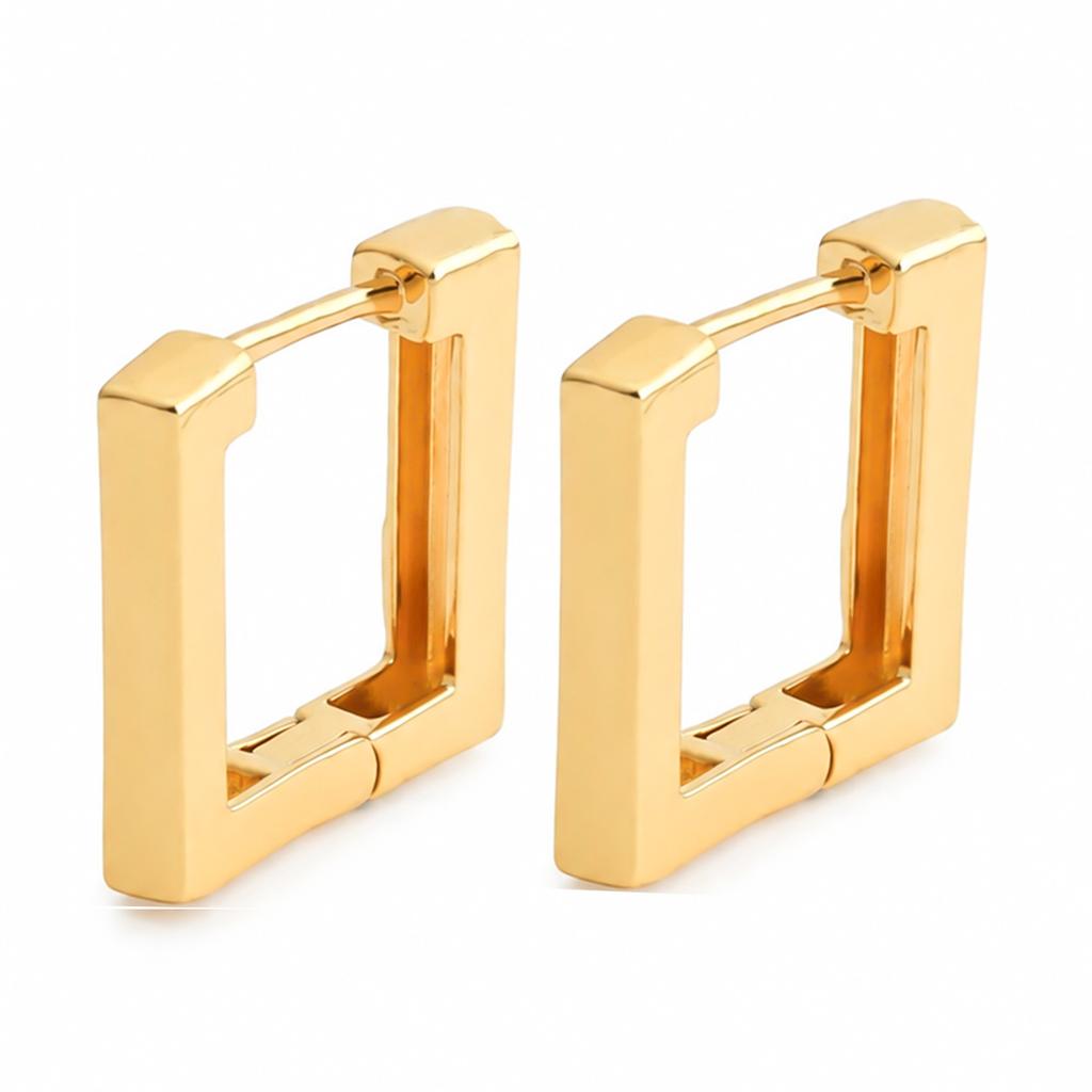 Xiyin hot-selling copper earrings fashionable light luxury high sense exquisite square earrings women spot