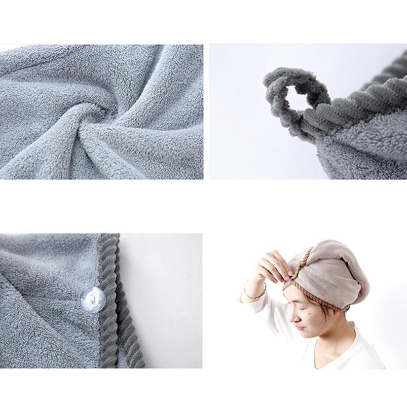 Turban 1Pc Shower Hair Drying Towels Durable Bathroom Solid For Women Hair Drying Cap