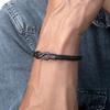 European and American 8-character Leather Rope Bracelet Personalized DIY Woven Bracelet Men's Bracelet Simple Retro Jewelry