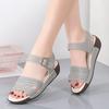 Ladies Non Slip Lightweight Platform Sandalias Mujer Casual Summer Shoe Women Wedge Sandals Fashion Hollow Cowhide Beach Sandals