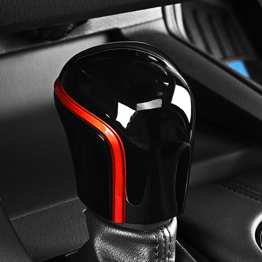 2Pcs Carbon Fiber Car Gear Shift Knob Cover Lever Stick Head For Toyota Corolla 2019-2025 Camry 2018-2025 Car Accessories Trim