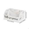 Wooden Desktop Storage Box Stationery Organizer Countertop Office Supplies Hair Dryer Holder