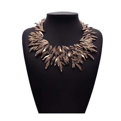 Vintage zlaté barvy etnické Maxi Statement náhrdelník ženy šperky