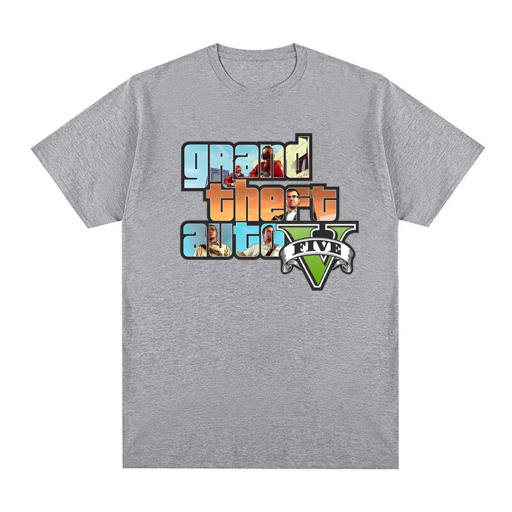 Summer Grand Theft Auto V Game Graphic Printing T-shirts Men/Women's Unisex 100% Cotton Tees Harajuku Comfortable Tops