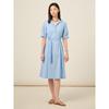 Binpolleidiseu Nylon Blend Short Sleeve Dress Sky Blue (Bf5471C05Q)