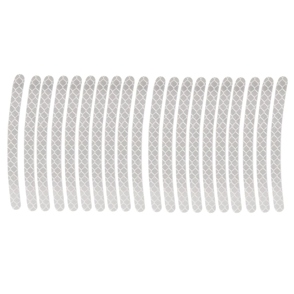 Car Wheel Stickers, Wheel Rim Decal Stripes | 20 Reflective Rim Strips Tire Warning