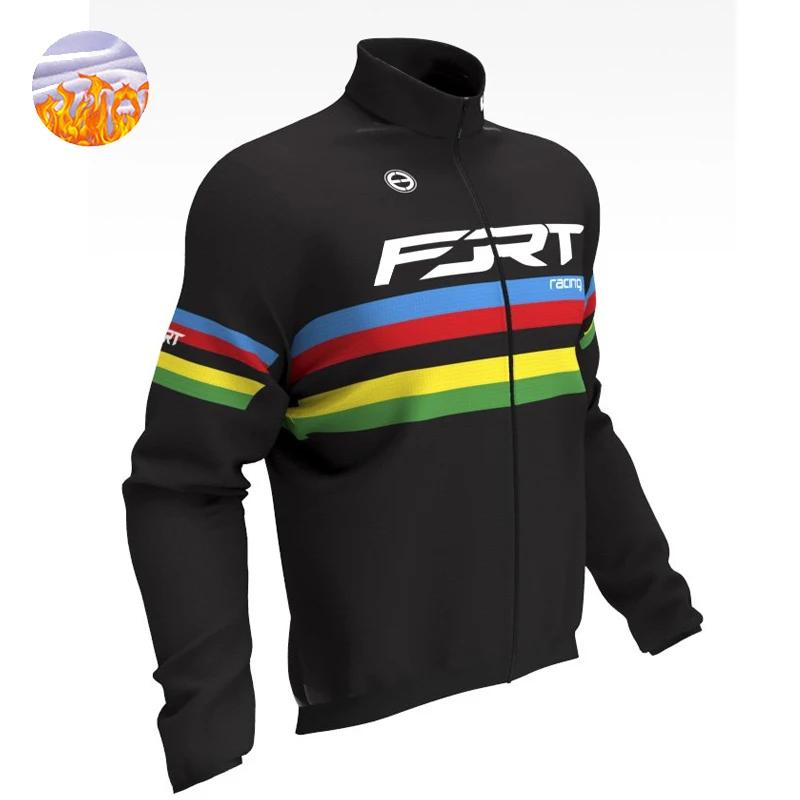 Giacca Invernale Pile Termico Uomo Giacca da Ciclismo di Squadra Manica Lunga Tuta Maglia Vestiti Bici Mtb Strada Ciclismo Uomini