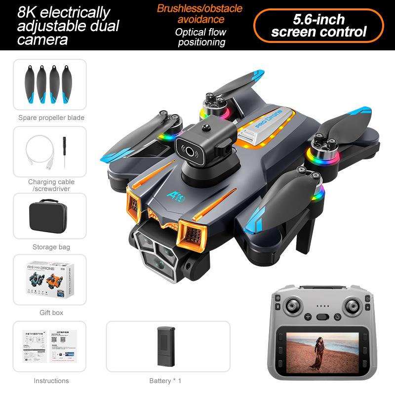 CrossA19PRO Drone: Large Screen HD Aerial Photography with Intelligent Obstacle Avoidance and Brushless Quadcopter.