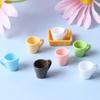7Pcs 1:12 Dollhouse Miniature Accessories Mini Resin Tea Cup Tray Kitchen Tableware Water Cup Toy Doll House Decoration