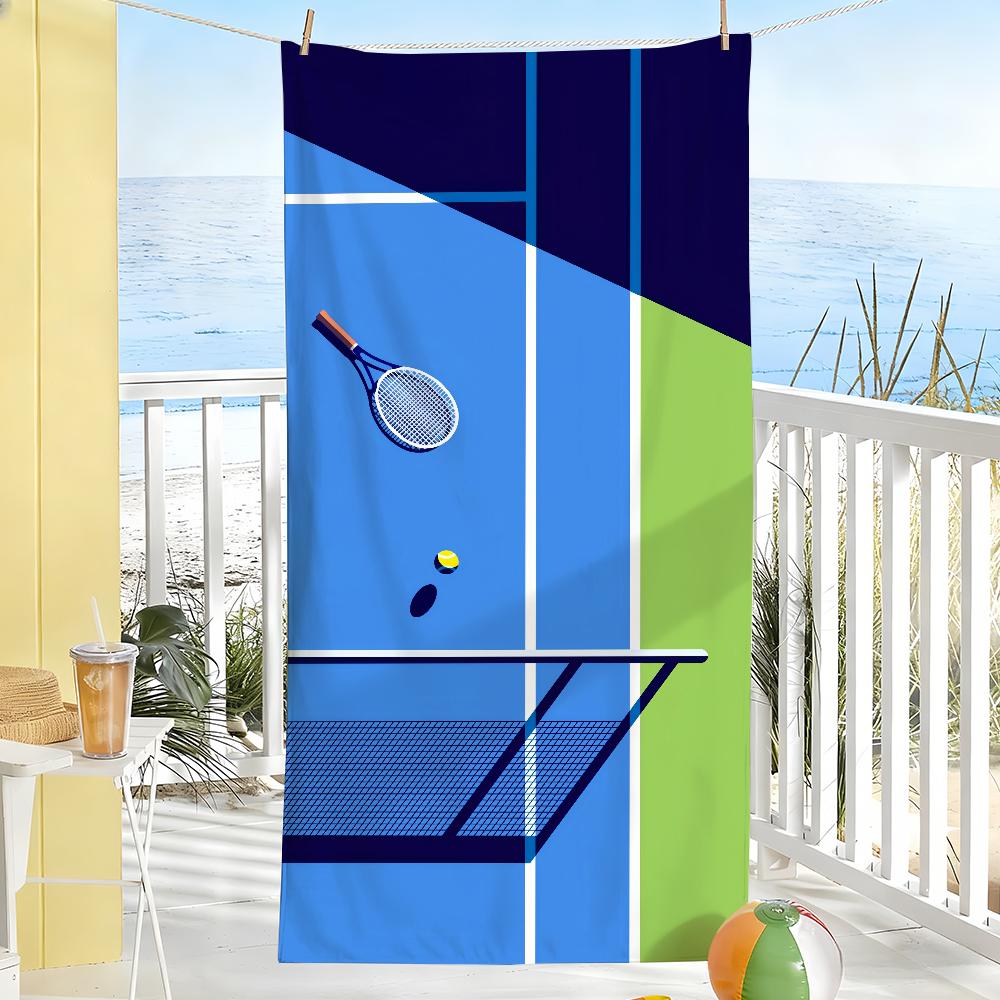 Fashion Tennis Court Towel Soft Pool Gift For Travel Gym Shower Camping Quick Dry Sports Large Beach Towels