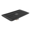 Black Floor Drain with Removable Cover Stainless Steel Bathroom Kitchen Accessory 10x20cm