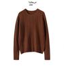 Women's Thickened Cable Knit Cashmere Sweater: Cozy & Versatile for Autumn and Winter