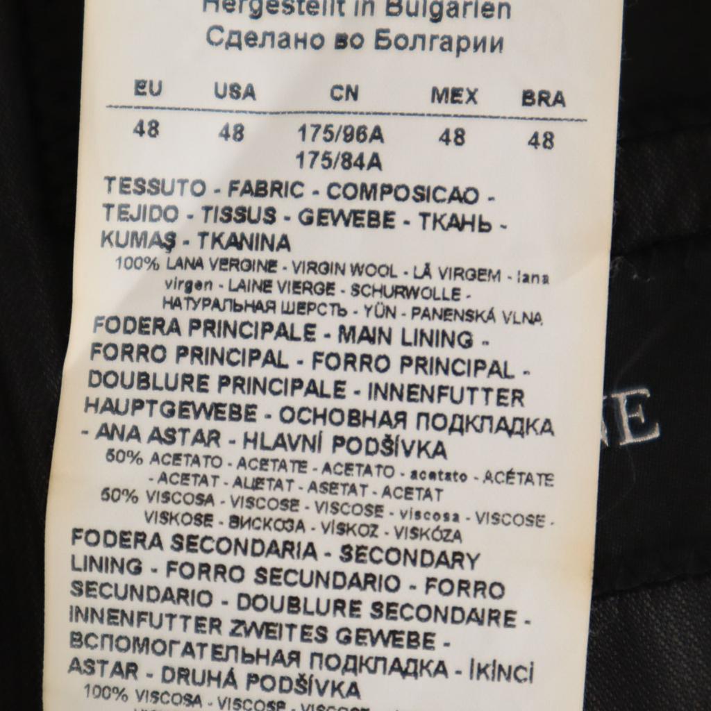 Emporio Armani Stripe Pants Suit Setup 48 Black Series Men's Used