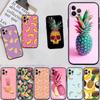 PP36 Fruit Banana Pineapple Soft Shell Phone Case for iPhone 16 15 14 13 12 Pro Max Plus Mini