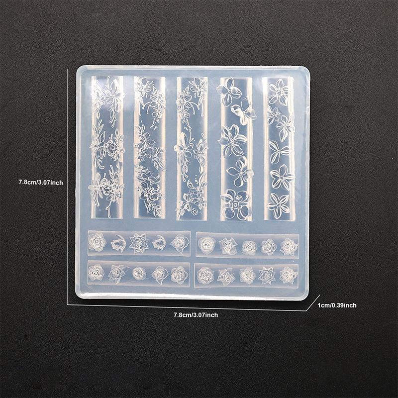 

Лепестки цветов Животные Силиконовый молд для ногтей Бант Цветочный Дизайн DIY Маникюрный шаблон Резьба Нейл-арт Мягкий штамп Форма Инструменты