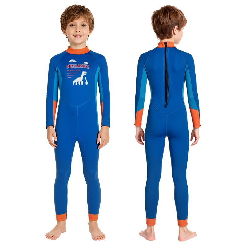 Children's Diving Suit 2.5MM One-piece Warm Boys 'swimsuit Long-sleeved Cold-proof Surfing Snorkeling Sunscreen