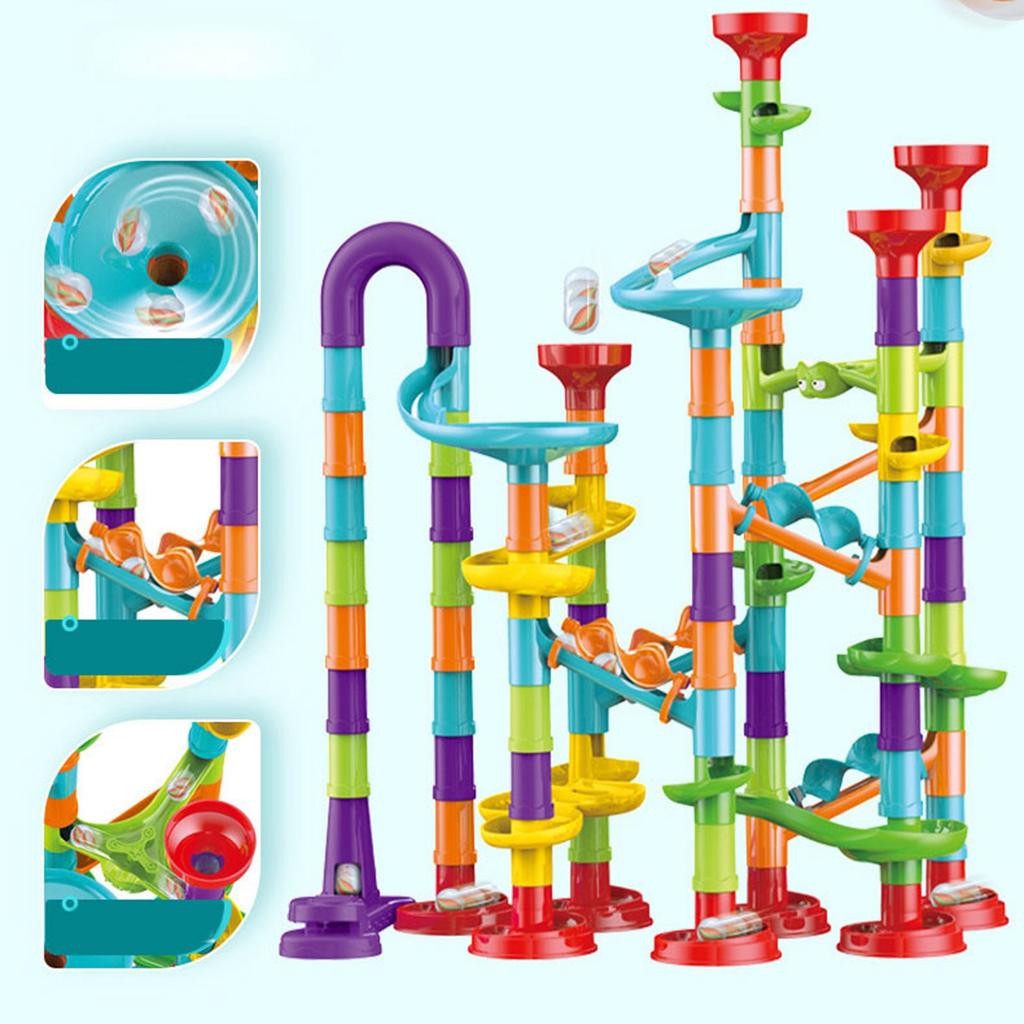 113pcs Track Blocks Game Set Improve Fine Motor Skill DIY Ball Maze Track Blocks Toy