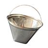 304 Stainless Steel Cone Coffee Filter Practical Fine Mesh Design Replacement Part Accessories For Espresso Machines