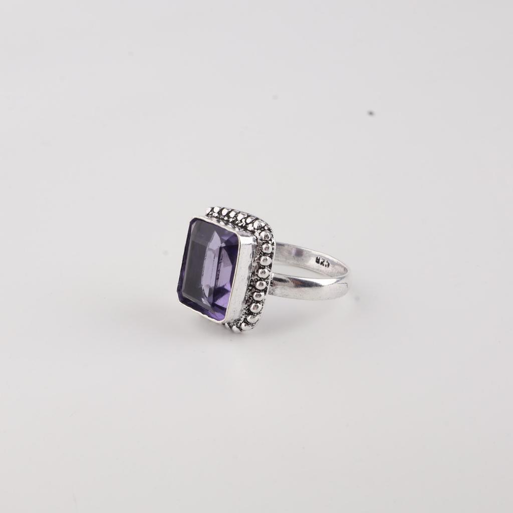 Natural Iolite Gemstone 925 Sterling Silver Handmade Jewelry Partywear Ring Thanksgiving Gift For Women RR-74-17