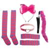 Neues Fuchs Katzenohren Kopfschmuck Flauschiges Tierohren Stirnband Ohren Haarreif Schwanz Set für Halloween Cosplay Party Kostüm Zubehör