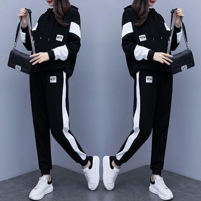 Plus Size Women's Autumn 2025 Loose Fashion Sports Two-Piece Set