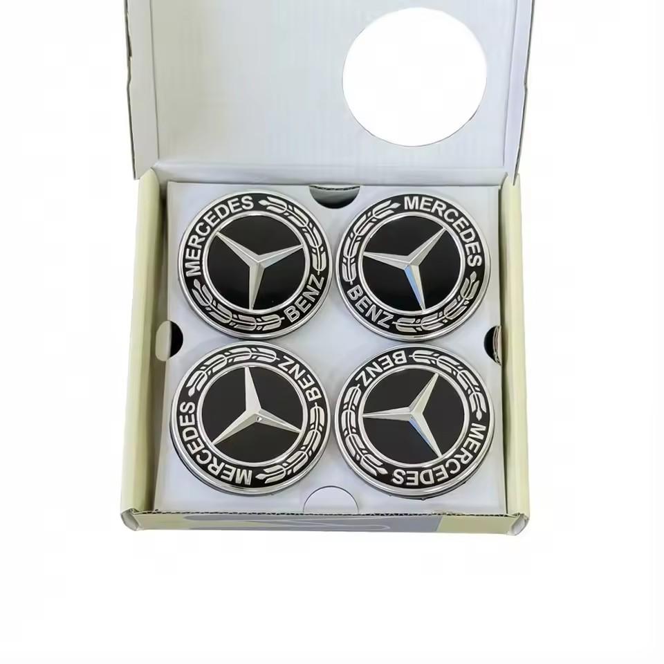 4PCS 75mm Car Floating Wheel Center Hub Caps Cover for Mercedes Benz B/C/E/S Class A Class C200L GLK GLC CLA Accessories. TV1