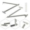 Useful Convenient Lift Up Support Pull Home Rod Screws Silver 2pcs Bookcase Cabinet Cabinet door Door Hardware Movable