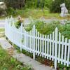 20 White Plastic Garden Fence Durable Weather-Resistant Lawn Flower Bed Border Easy Assembly Outdoor Landscape Stakes Yard Decor