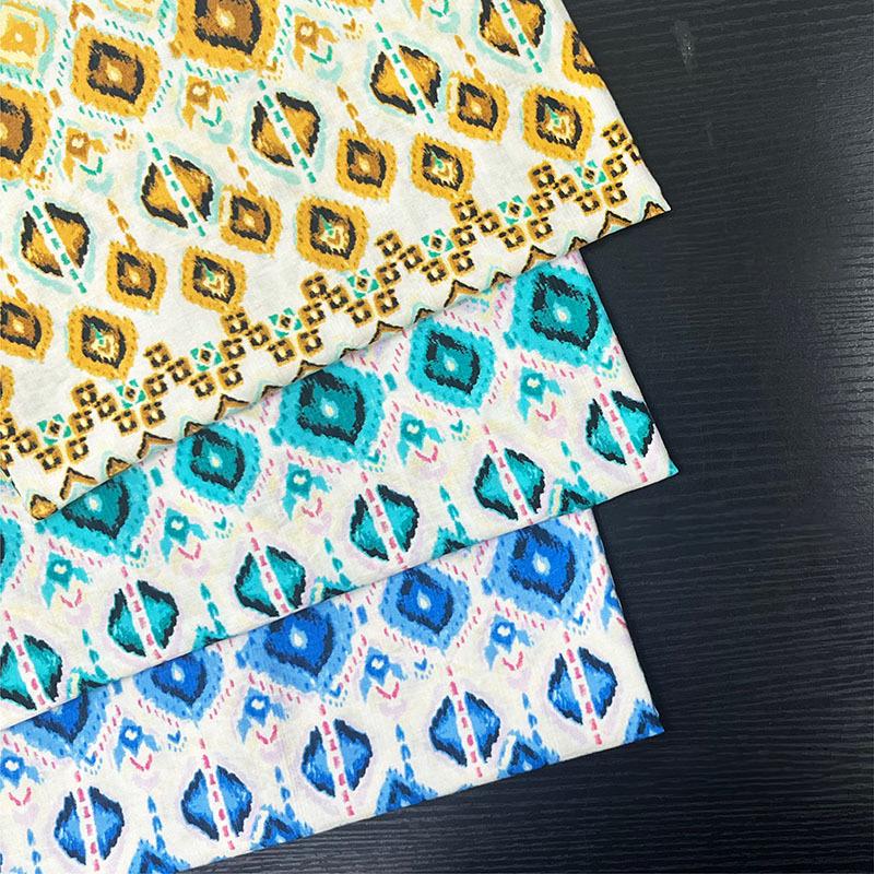 By Meter 1 meter X 1.4 meter Digital Print Viscose Fabric Rayon Material For Dress Robe
