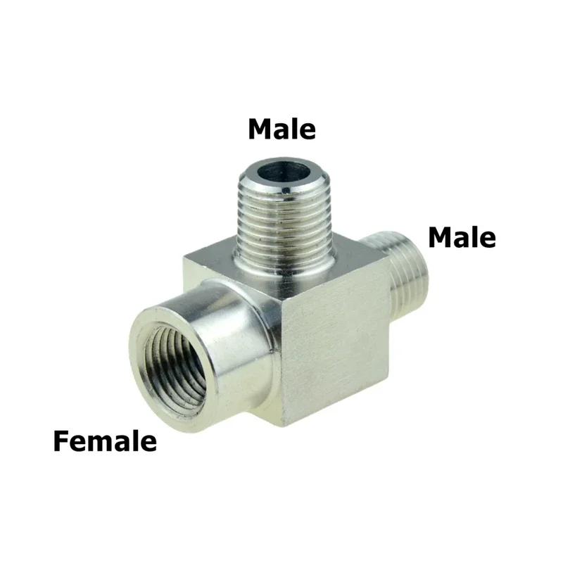304 Stainless Steel Pipe Fitting Tee Elbow 4 Way 1/8 1/4 3/8 1/2 Female Male Thread High Pressure Air Adapter Coupler Connector