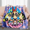 1PC The Powerpuff Girls printed blanket, all season lightweight home office outdoor nap multifunctional blanket A2