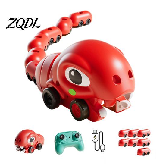 Two Player Battle Snake Toy RC Magnetic Game Toy, Electric Remote Control Eating Itself Parent-Child Interactive Competitive Race Car for Boys