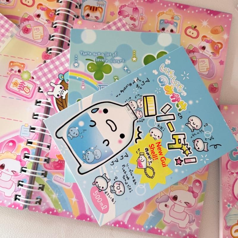 70Sheets Cute Retro Japanese-Style Girl Rabbit No Sticky Scrapbooking Memo Pads Message Paper Journal Notepad School Stationery